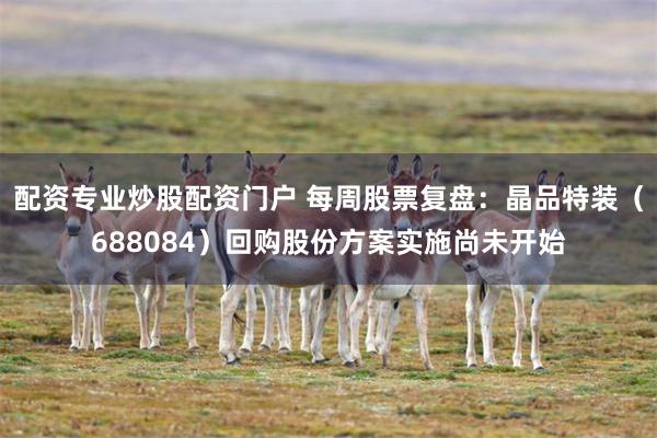 配资专业炒股配资门户 每周股票复盘：晶品特装（688084）回购股份方案实施尚未开始
