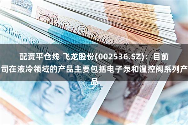 配资平仓线 飞龙股份(002536.SZ):目前公司在液冷领域的产品主要包括电子泵和温控阀系列产品