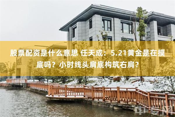 股票配资是什么意思 任天成：5.21黄金是在摸底吗？小时线头肩底构筑右肩？
