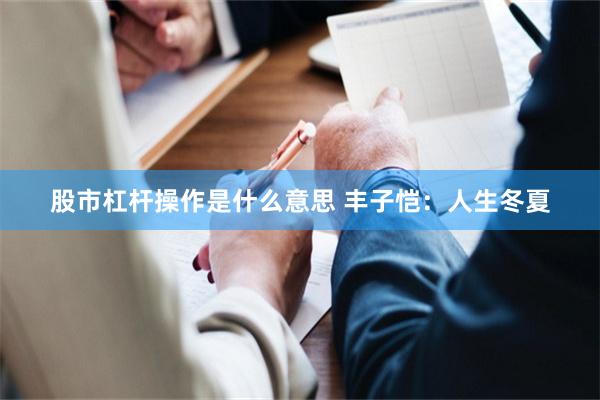 股市杠杆操作是什么意思 丰子恺:人生冬夏
