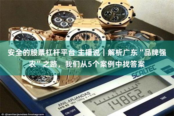安全的股票杠杆平台 主播说｜解析广东“品牌强农”之路，我们从5个案例中找答案
