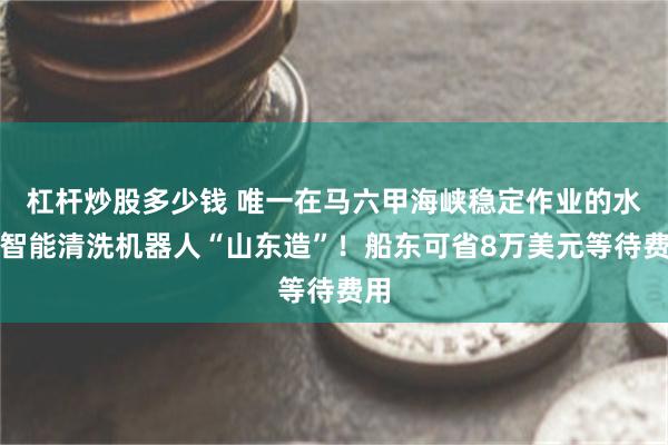 杠杆炒股多少钱 唯一在马六甲海峡稳定作业的水下智能清洗机器人“山东造”！船东可省8万美元等待费用